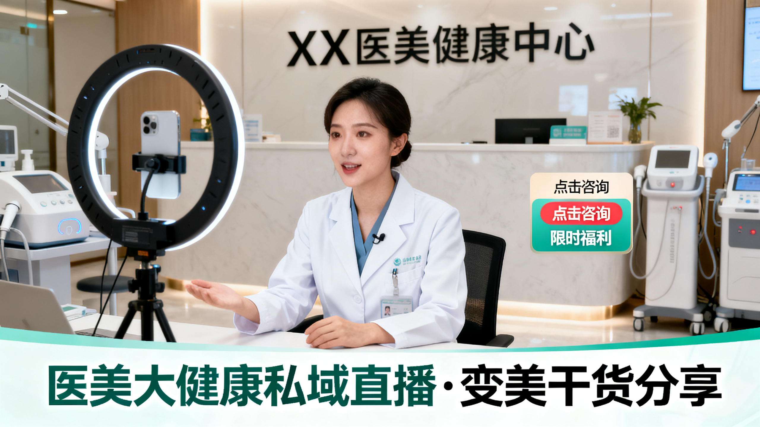 医美大健康机构私域直播拓客场景