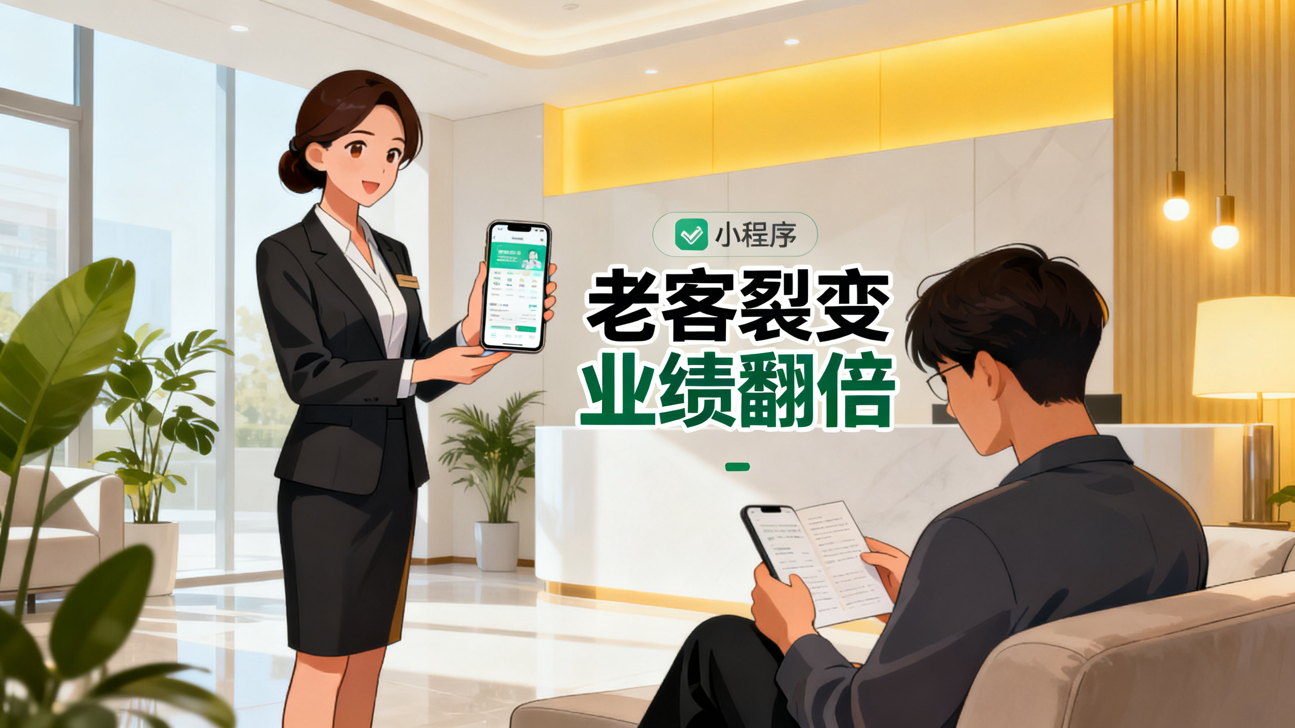 医美机构工作人员使用小程序为客户服务 实现老客裂变业绩增长