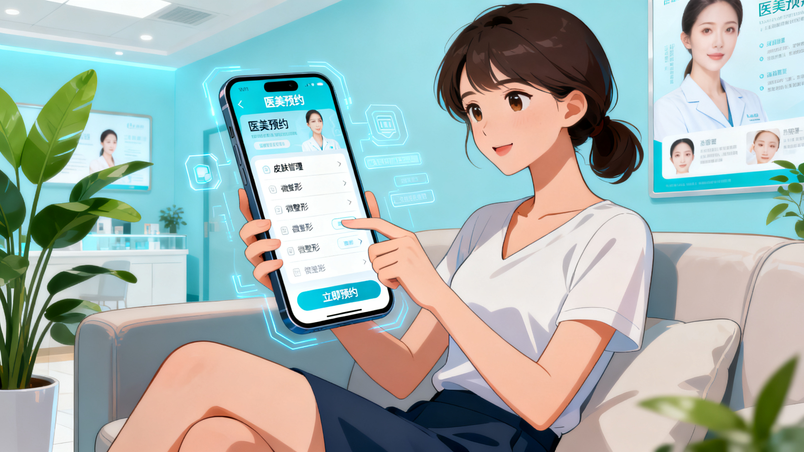 客户使用医美小程序预约操作 医美门店拓客复购工具