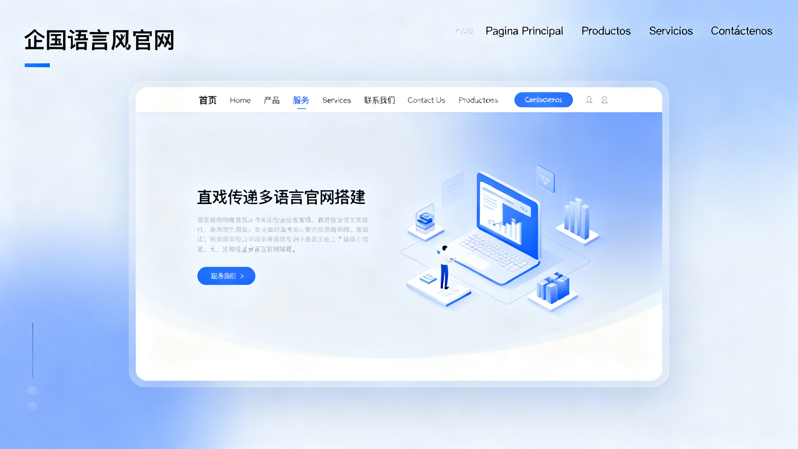 文章配图建议：1. 标题下方：建议添加1张企业国际化发展背景下，一个简洁美观的多语言官网页面展示封面图（作用：快速传递文章核心主题——多语言官网搭建，吸引目标受众，让读者直观感受多语言官网的样子）。